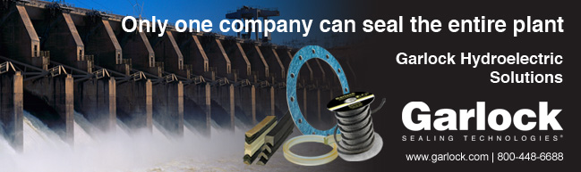 Garlock Solutions for the Hydroelectric Industry. Only one company can seal the entire plant. Garlock Sealing Technologies. Visit www.garlock.com or call 800-448-6688 today.